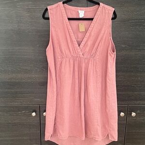 Sigrid Olsen Linen Pink Sleeveless Dress